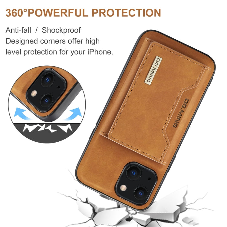 DG.MING M2 Serie 3-fach Kartenetui + magnetische stoßfeste Hülle mit Brieftaschen- & Halterfunktion, für iPhone 13 mini, für iPhone 13, für iPhone 13 Pro, für iPhone 13 Pro Max
