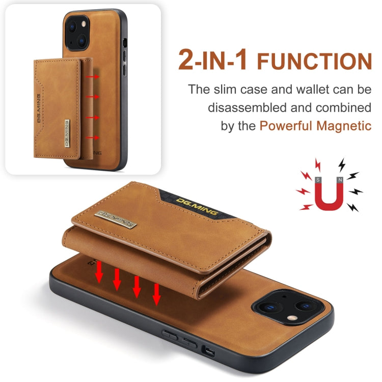 DG.MING M2 Serie 3-fach Kartenetui + magnetische stoßfeste Hülle mit Brieftaschen- & Halterfunktion, für iPhone 13 mini, für iPhone 13, für iPhone 13 Pro, für iPhone 13 Pro Max