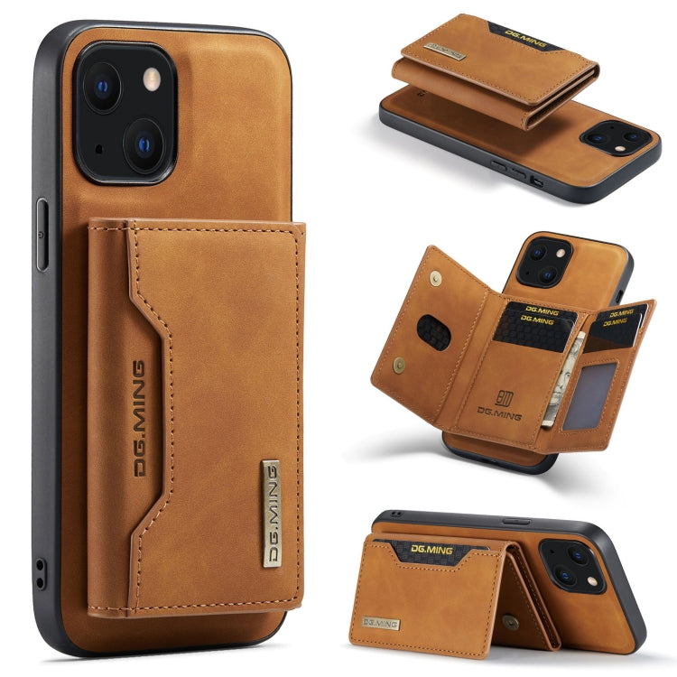 DG.MING M2 Serie 3-fach Kartenetui + magnetische stoßfeste Hülle mit Brieftaschen- & Halterfunktion, für iPhone 13 mini, für iPhone 13, für iPhone 13 Pro, für iPhone 13 Pro Max
