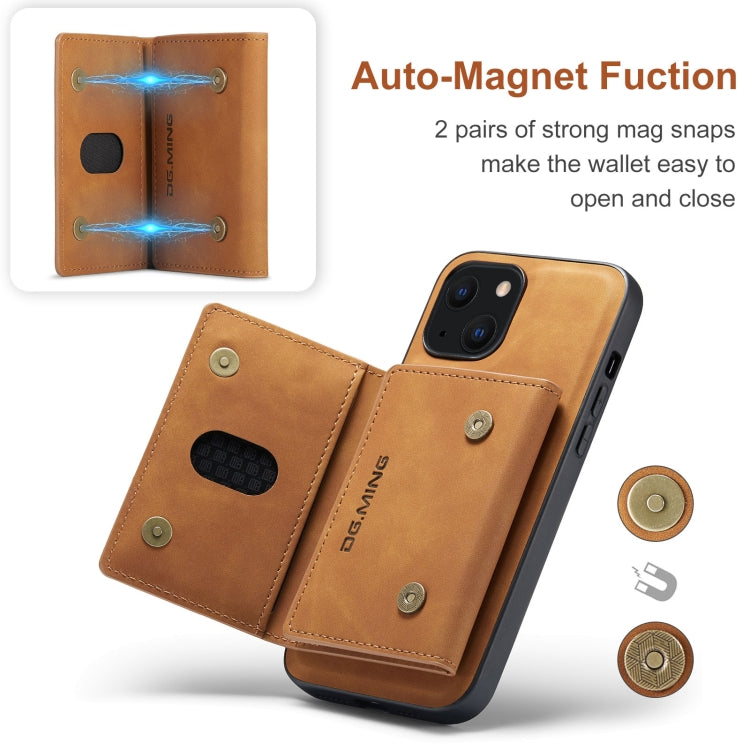 DG.MING M2 Serie 3-fach Kartenetui + magnetische stoßfeste Hülle mit Brieftaschen- & Halterfunktion, für iPhone 13 mini, für iPhone 13, für iPhone 13 Pro, für iPhone 13 Pro Max