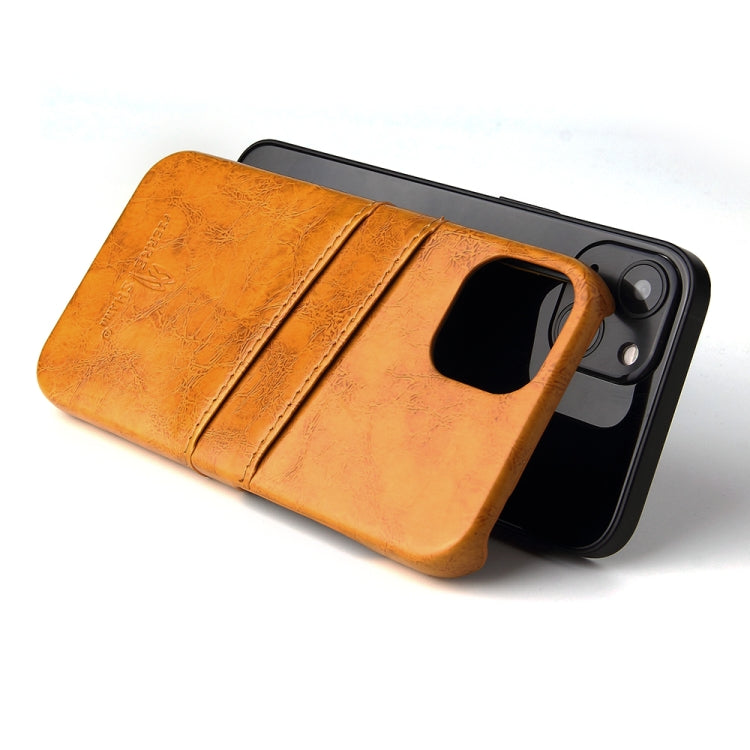Fierre Shann Retro-Hülle aus PU-Leder mit Öl-Wachs-Textur und Kartenfächern, für iPhone 13, für iPhone 13 Mini, für iPhone 13 Pro, für iPhone 13 Pro Max