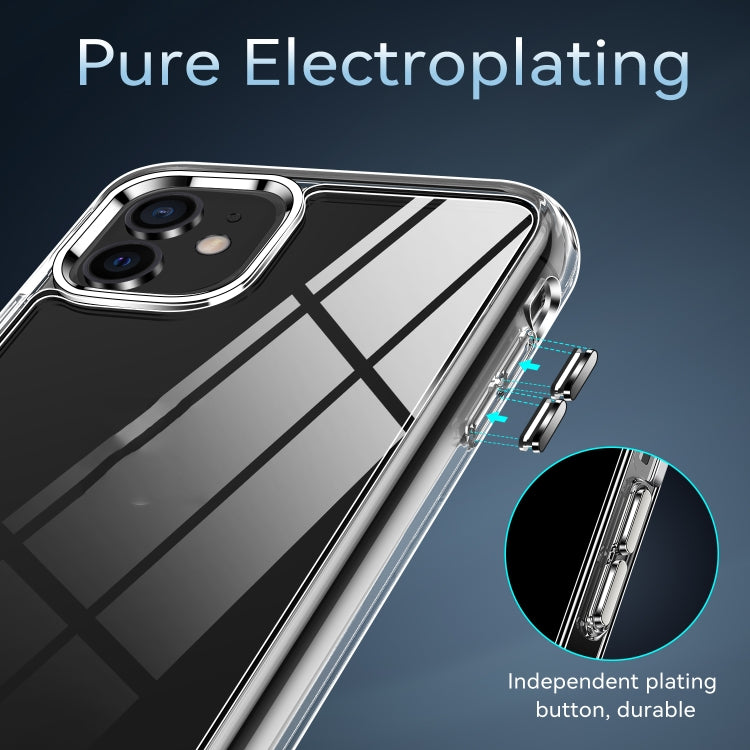 TPU + PC Transparent Shockproof Protective Case, For iPhone 11, For iPhone 11 Pro Max, For iPhone 12 Pro Max, For iPhone 12 Pro, For iPhone 12