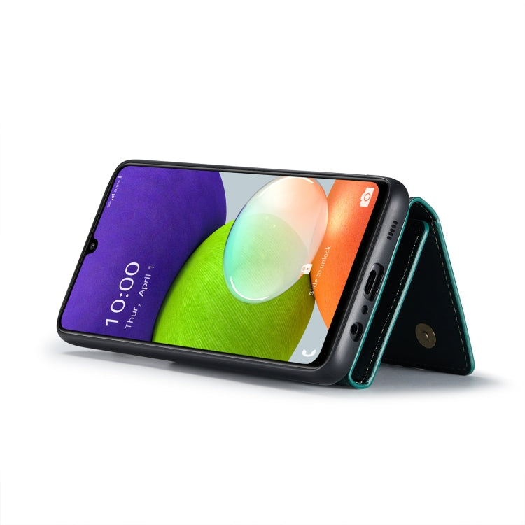 DG.MING M1 Serie 3-fach faltbare Multi-Karten-Geldbörse + magnetische Rückseiten-Schutzhülle mit Standfunktion, für Samsung Galaxy A22 4G