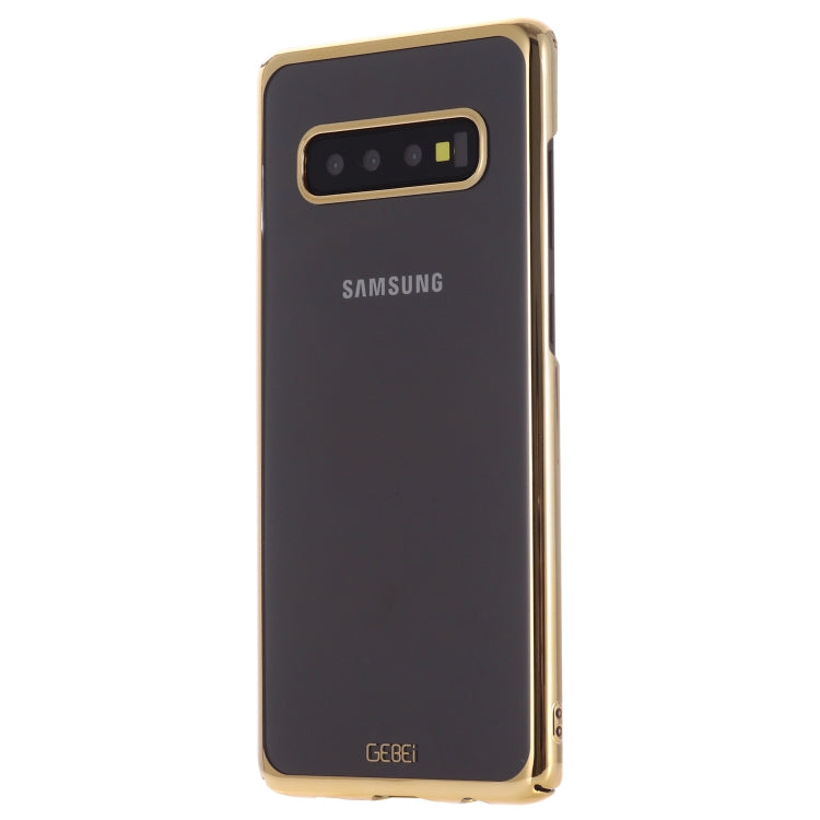 GEBEI Shockproof  Plating PC Protective Case, For Galaxy S10e, For Galaxy S10, For Galaxy S10+