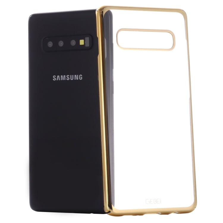 GEBEI Shockproof  Plating PC Protective Case, For Galaxy S10e, For Galaxy S10, For Galaxy S10+