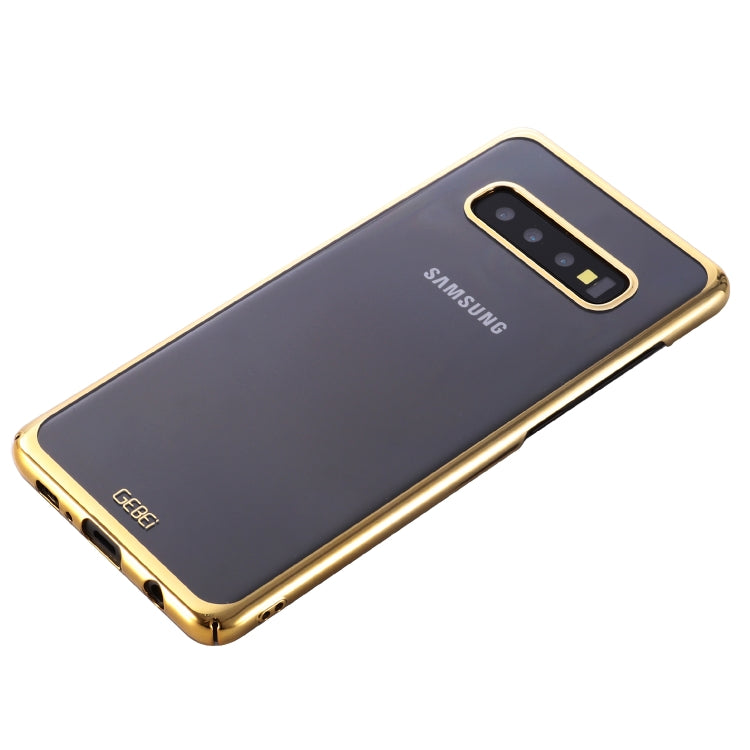 GEBEI Shockproof  Plating PC Protective Case, For Galaxy S10e, For Galaxy S10, For Galaxy S10+