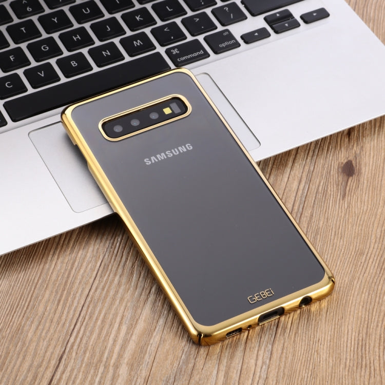 GEBEI Shockproof  Plating PC Protective Case, For Galaxy S10e, For Galaxy S10, For Galaxy S10+