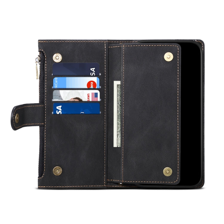 Horizontal Flip Leather Case with Holder & Card Slot & Wallet & Zipper Pocket & Lanyard, For iPhone 12, For iPhone 12 mini, For iPhone 11 Pro Max, For iPhone 11 Pro, For iPhone X & XS, For iPhone XR