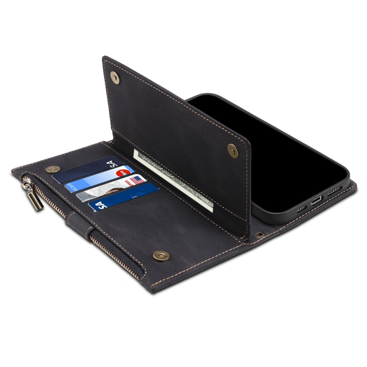 Horizontal Flip Leather Case with Holder & Card Slot & Wallet & Zipper Pocket & Lanyard, For iPhone 12, For iPhone 12 mini, For iPhone 11 Pro Max, For iPhone 11 Pro, For iPhone X & XS, For iPhone XR