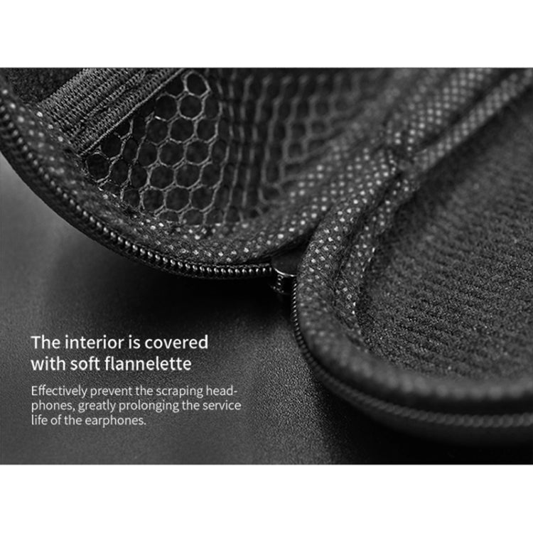 KZ Portable PU Leather Oval Data Cable Charger Earphone Storage Box, Oval
