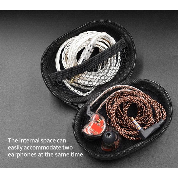KZ Portable PU Leather Oval Data Cable Charger Earphone Storage Box, Oval