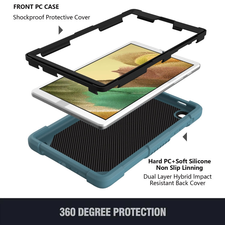 Pure Color PC + Silicone Anti-drop Protective Case with Butterfly Shape Holder & Pen Slot, For Samsung Galaxy Tab A7 Lite 8.7 SM-T220 / SM-T225