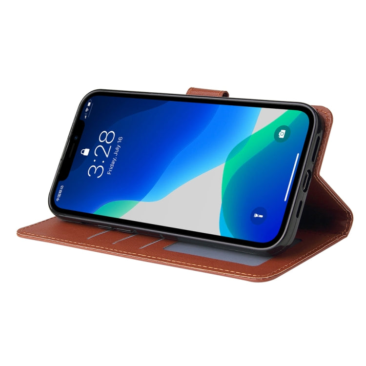 Multifunctional Horizontal Flip Leather Case, with Three Card Slot & Holder & Double Zip Wallett & Photo Frame & Lanyard, For iPhone 13 mini, For iPhone 13, For iPhone 13 Pro