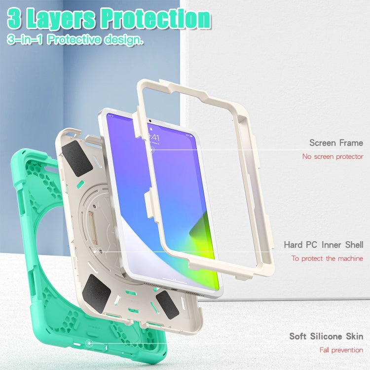 iPad mini 6 / mini 2024 Silicone Hybrid Protective Case with Grip & Shoulder Strap