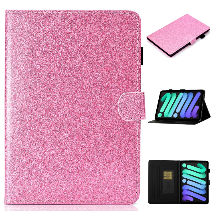 Glossy Glitter Powder Horizontal Flip Leather Case with Holder & Card Slot & Sleep / Wake-up Function, For iPad mini 2024 / mini 6