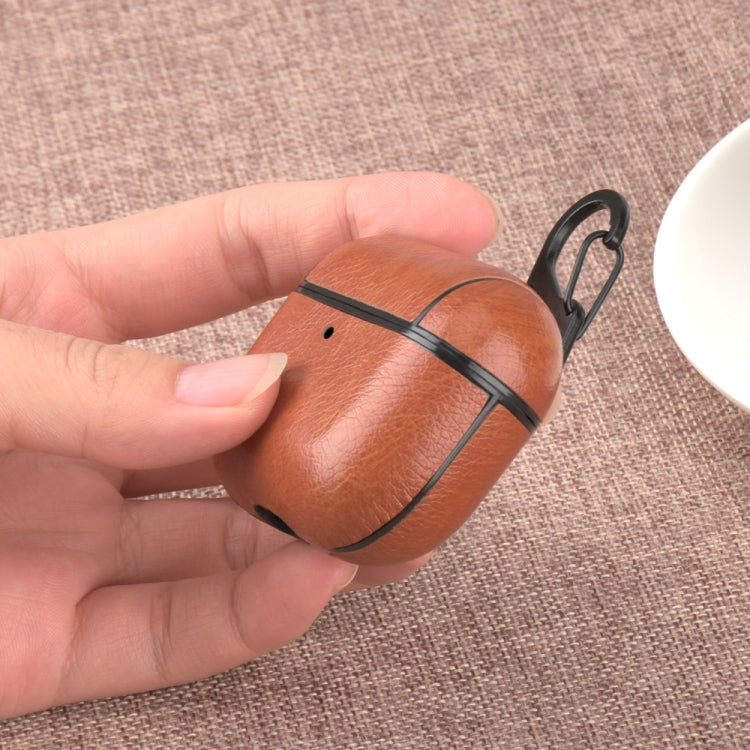 Schutzhülle aus Leder mit Haken für Apple AirPods Pro Wireless-Kopfhörer