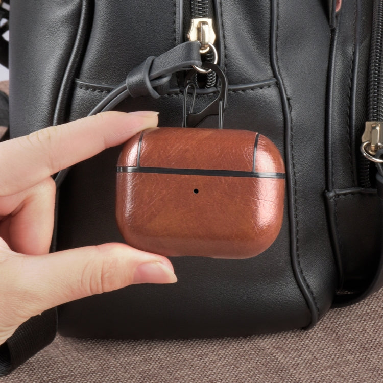 Schutzhülle aus Leder mit Haken für Apple AirPods Pro Wireless-Kopfhörer