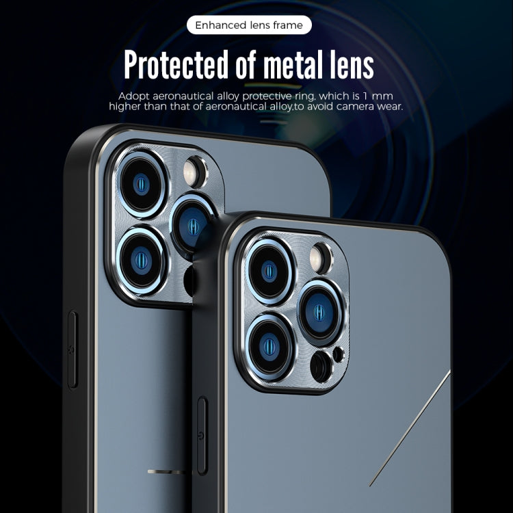 R-JUST RJ-52 3-Line Style Metal TPU Shockproof Protective Case, For iPhone 11 Pro