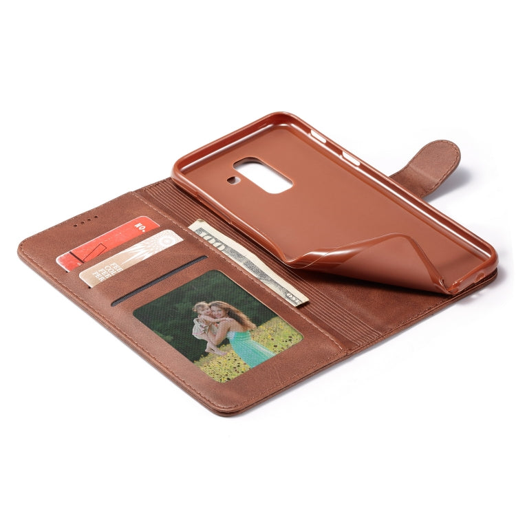 LC.IMEEKE Calf Texture Horizontal Flip Leather Case, with Holder & Card Slots & Wallet, For Galaxy A6 Plus (2018)