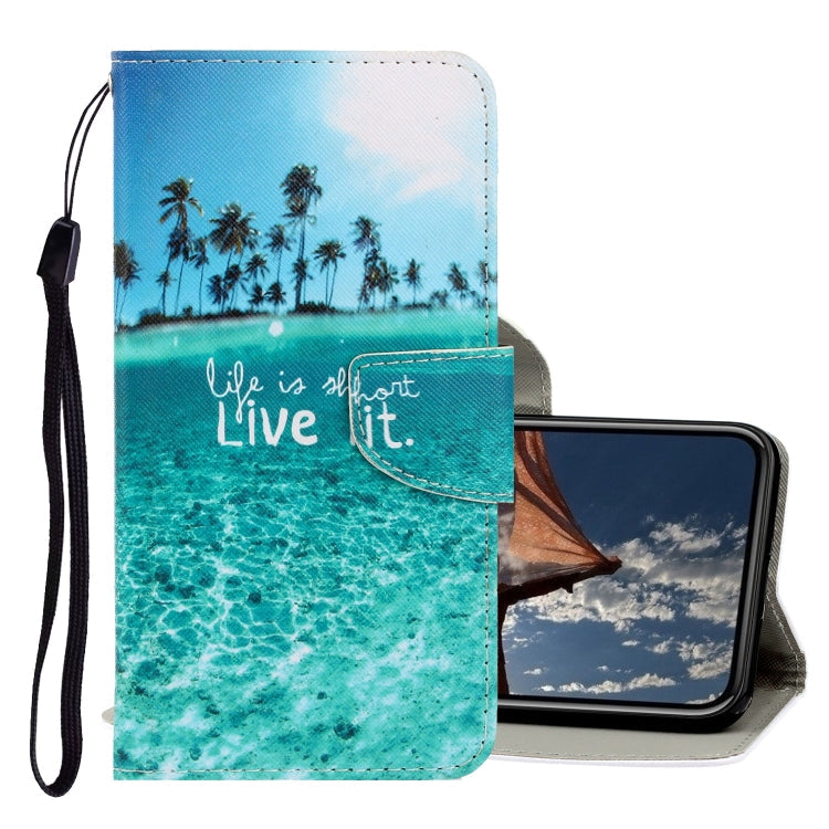 3D Colored Drawing Horizontal Flip PU Leather Case with Holder & Card Slots & Wallet, For iPhone XR