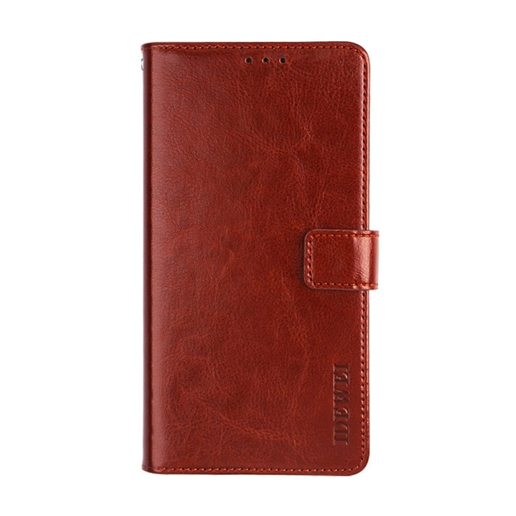 idewei Crazy Horse Texture Leather Phone Case with Holder & Card Slots & Wallet, For Motorola Moto E20, For Nokia C30, For OnePlus 9RT 5G