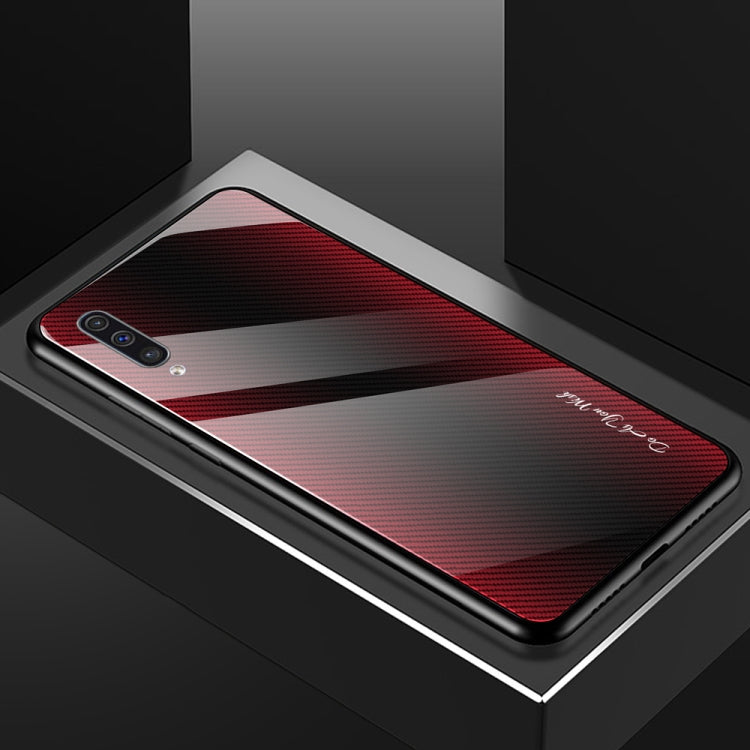 Schutzhülle aus Glas mit Farbverlauf-Textur, für Galaxy A20 / A30, für Galaxy A50, für Galaxy A80 / A90, für Galaxy Note 9