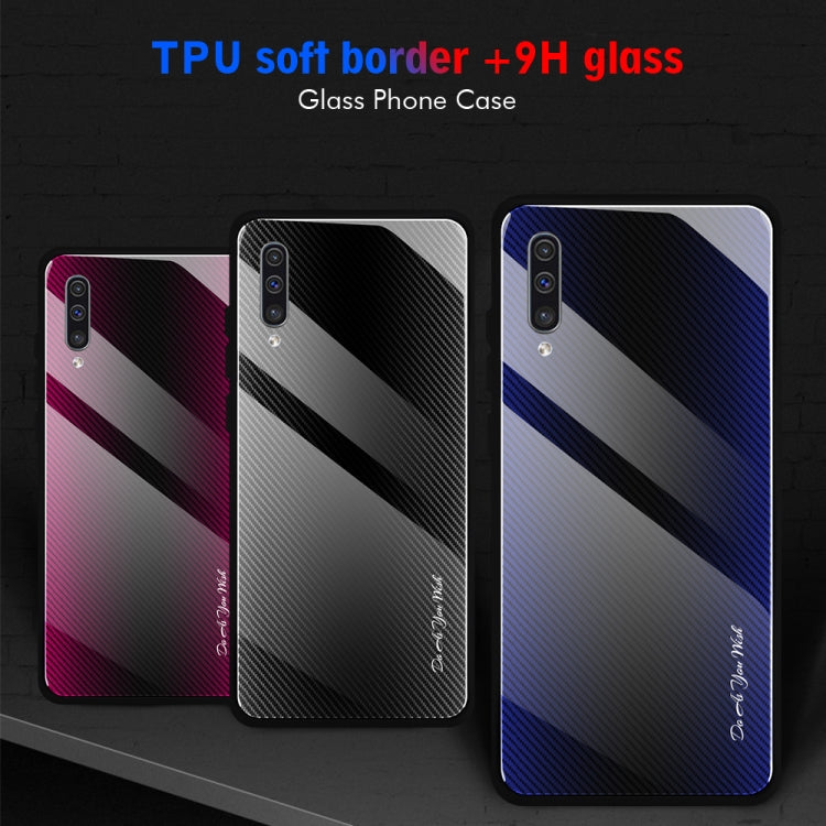 Schutzhülle aus Glas mit Farbverlauf-Textur, für Galaxy A20 / A30, für Galaxy A50, für Galaxy A80 / A90, für Galaxy Note 9
