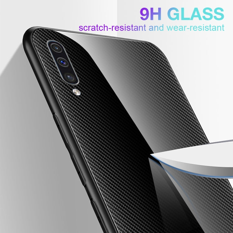 Schutzhülle aus Glas mit Farbverlauf-Textur, für Galaxy A20 / A30, für Galaxy A50, für Galaxy A80 / A90, für Galaxy Note 9