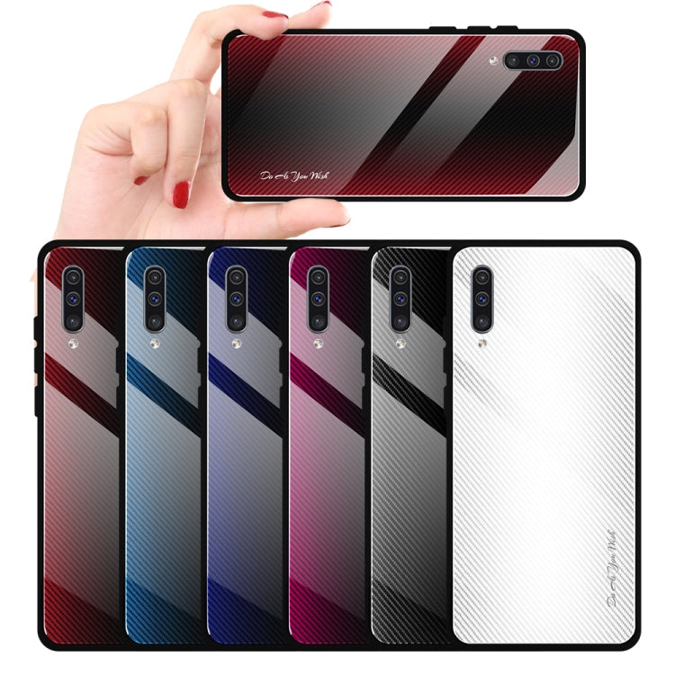 Schutzhülle aus Glas mit Farbverlauf-Textur, für Galaxy A20 / A30, für Galaxy A50, für Galaxy A80 / A90, für Galaxy Note 9