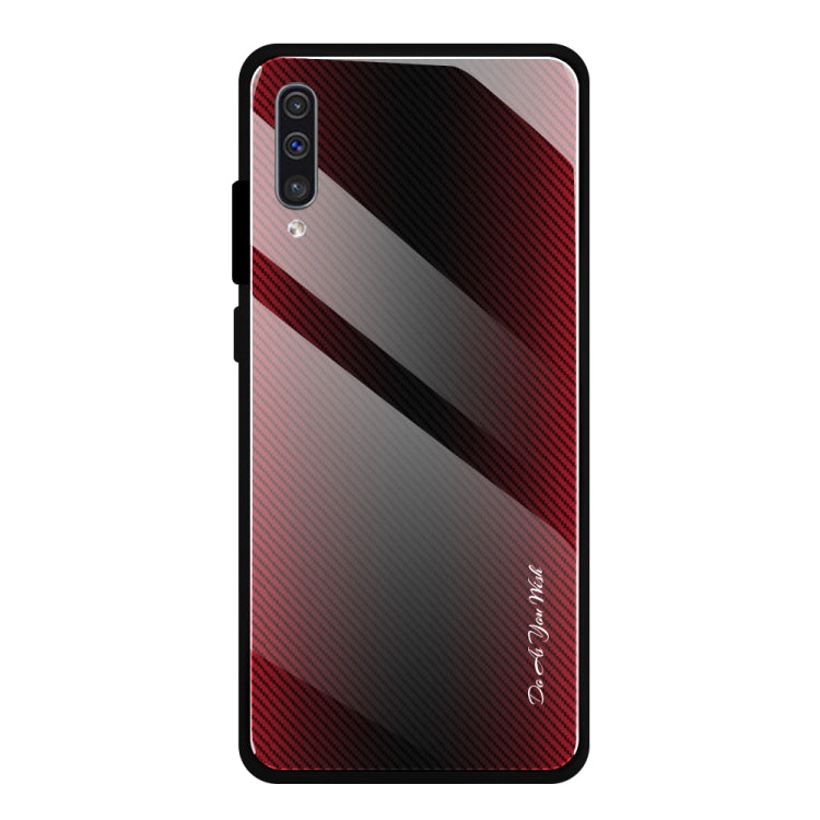 Texture Gradient Glass Protective Case, For Galaxy A20 / A30, For Galaxy A50, For Galaxy A80 / A90, For Galaxy Note 9