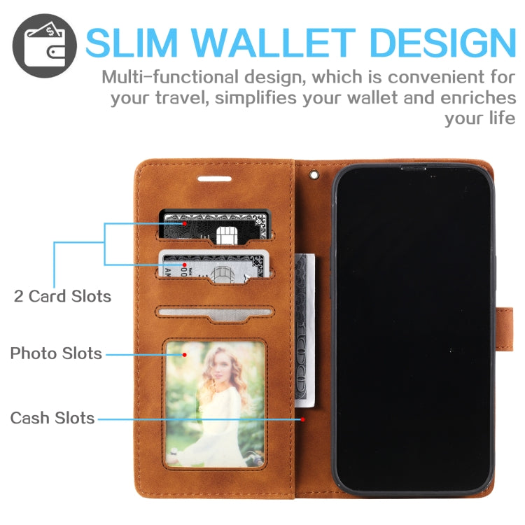 Skin Feel Anti-theft Brush Horizontal Flip Leather Phone Case, For iPhone13 Pro Max, For iPhone13 Pro, For iPhone13, For iPhone13 mini