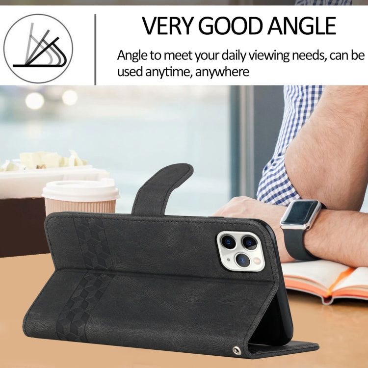 Cubic Skin Feel Flip Leather Phone Case, For iPhone 11 Pro, For iPhone 11 Pro Max, For iPhone X / XS, For iPhone XR