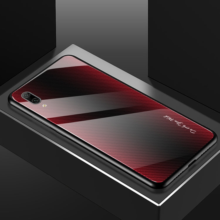 Texture Gradient Glass Protective Case, For Huawei Enjoy 9 Plus / Y9 2019, For Huawei Enjoy 9s, For Huawei Mate 20 Pro, For Huawei P20 Pro