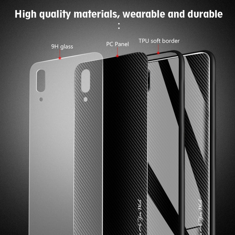 Texture Gradient Glass Protective Case, For Huawei Enjoy 9 Plus / Y9 2019, For Huawei Enjoy 9s, For Huawei Mate 20 Pro, For Huawei P20 Pro