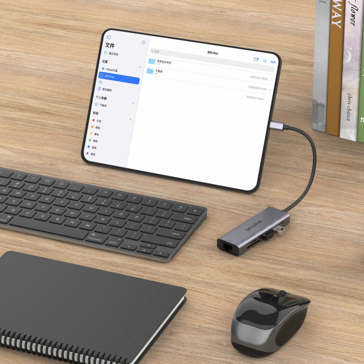 amalink 95122D Typ-C / USB-C auf RJ45 + 2 Ports USB + PD 3.0 Multifunktions-HUB, 95122D
