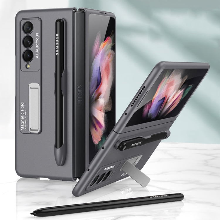 GKK Ultradünne PC-Handyhülle zum Aufklappen mit Halterung & Stiftfach, für Samsung Galaxy Z Fold3 5G