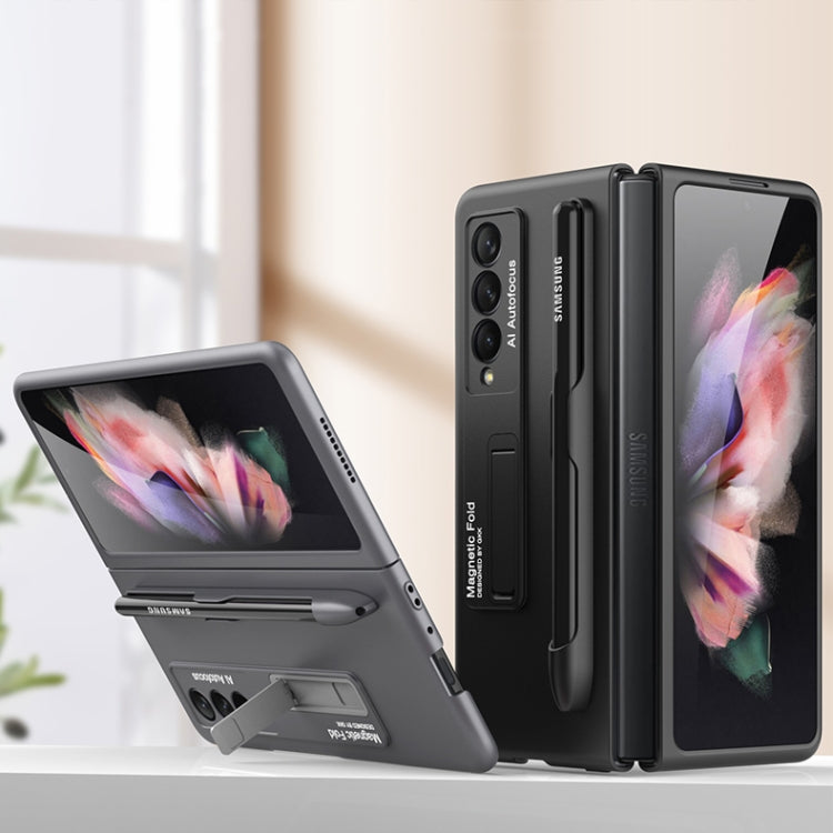 GKK Ultradünne PC-Handyhülle zum Aufklappen mit Halterung & Stiftfach, für Samsung Galaxy Z Fold3 5G