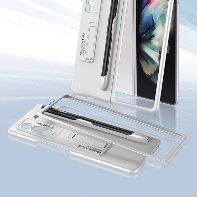 GKK Ultradünne PC-Handyhülle zum Aufklappen mit Halterung & Stiftfach, für Samsung Galaxy Z Fold3 5G