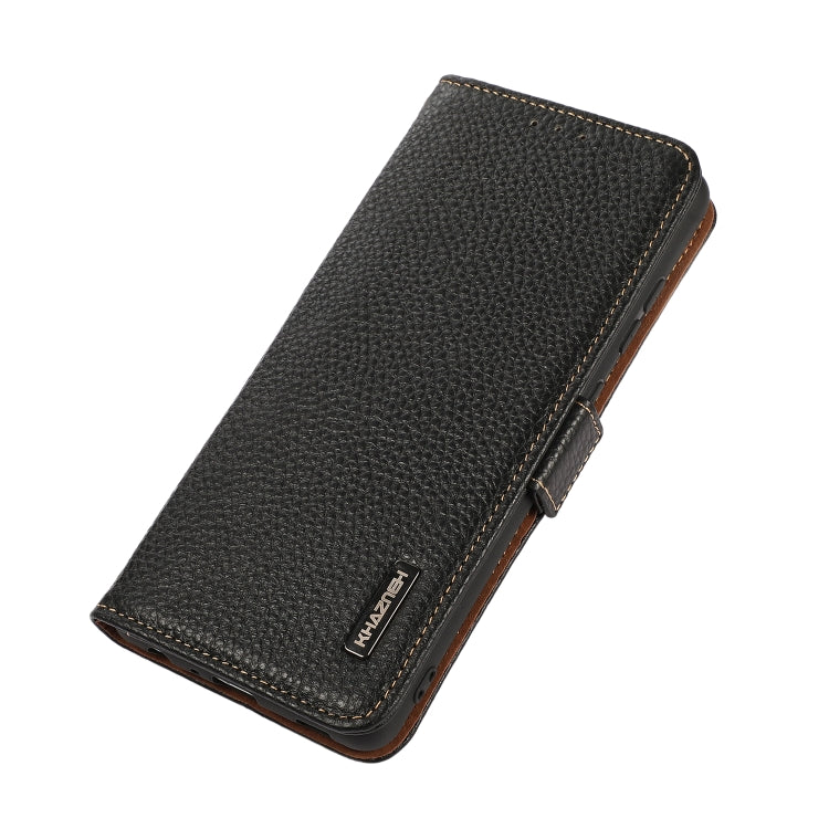 KHAZNEH Side-Magnetic Litchi Genuine Leather RFID Phone Case, For Samsung Galaxy A72 5G, For Samsung Galaxy A82 5G, For Samsung Galaxy F62 / M62, For Samsung Galaxy M32, For Samsung Galaxy M52 5G, For Samsung Galaxy S20 FE