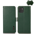 KHAZNEH Side-Magnetic Litchi Genuine Leather RFID Phone Case, For Samsung Galaxy A03 166mm Version, For Samsung Galaxy A03s 164mm Version, For Samsung Galaxy A13 4G, For Samsung Galaxy A13 5G, For Samsung Galaxy A33 5G, For Samsung Galaxy A53 5G
