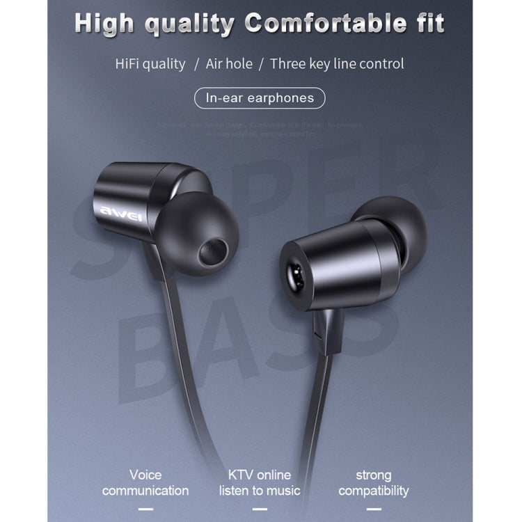 awei L1 Stereo In-Ear Wired Earphones with In-Line Controls