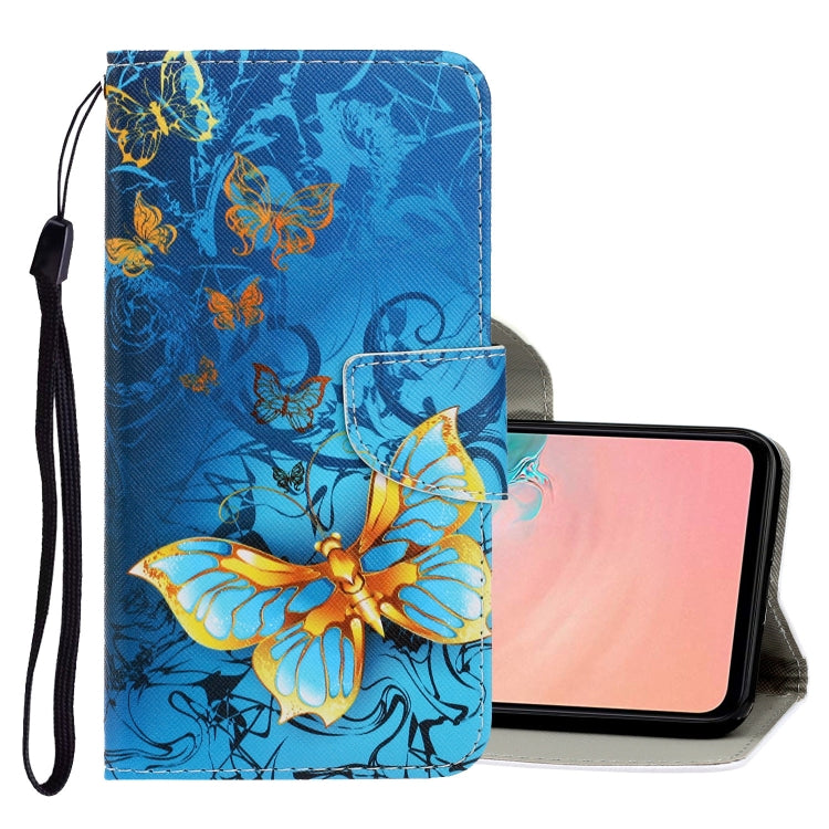3D Colored Drawing Horizontal Flip PU Leather Case with Holder & Card Slots & Wallet, For Galaxy S20