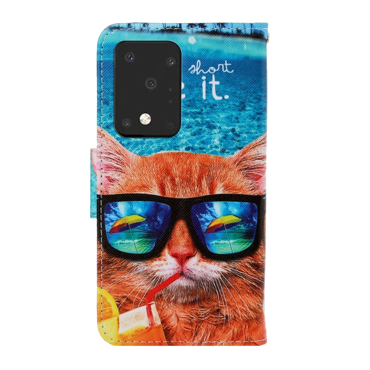 3D Colored Drawing Horizontal Flip PU Leather Case with Holder & Card Slots & Wallet, For Galaxy S20 Ultra