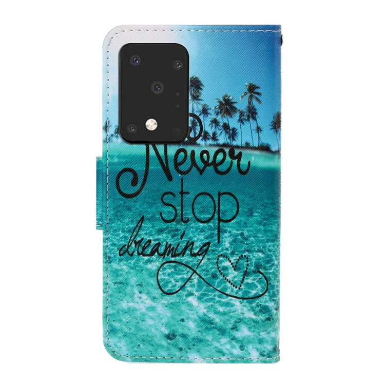 3D Colored Drawing Horizontal Flip PU Leather Case with Holder & Card Slots & Wallet, For Galaxy S20 Ultra