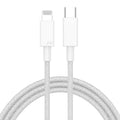 27W PD USB-C / Type-C auf 8 Pin Schnelllade-Datenkabel, geflochten, Kabellänge: 1m, 27W