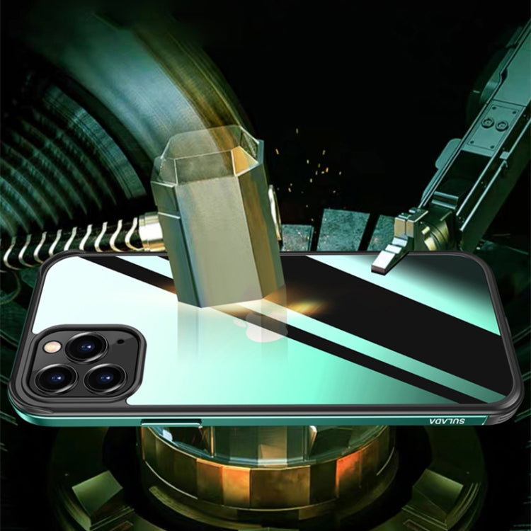 SULADA Metal Frame + Nano Glass + TPU Phone Case, For iPhone 13 mini, For iPhone 13, For iPhone 13 Pro
