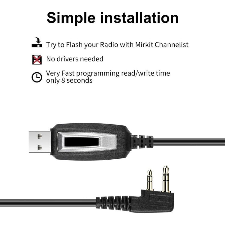 RETEVIS J9110P Dediziertes USB-Programmierkabel für RT3S-Serie EDA0014386 / EDA0014407, J9110P