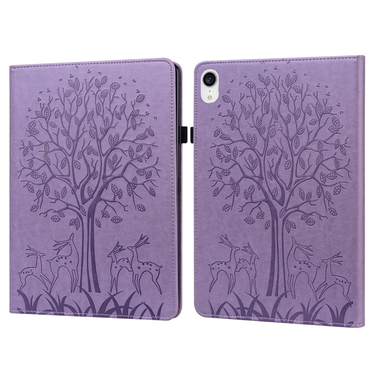 Tree & Deer Pattern Pressed Printing Leather Tablet Case, For iPad mini 6 2021 / mini 2024, For Samsung Galaxy Tab A8 10.5 2021 SM-X200 / SM-X205