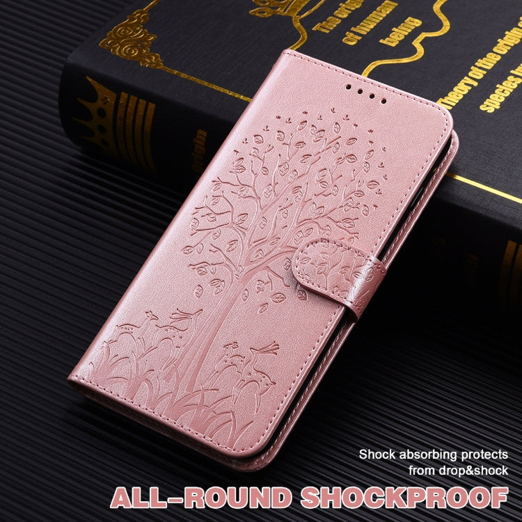 Tree & Deer Pattern Pressed Printing Horizontal Flip Leather Phone Case, For iPhone XS Max, For iPhone 7 / 8 / SE 2020 / SE 2022, For iPhone 11, For iPhone 11 Pro