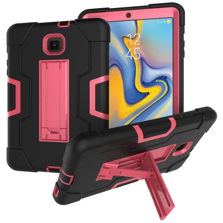 Kontrastfarbene Silikon- und PC-Kombinationshülle mit Halterung, für Galaxy Tab A 8.0 (2018) T387, für Galaxy Tab A 8.0 (2019) T290